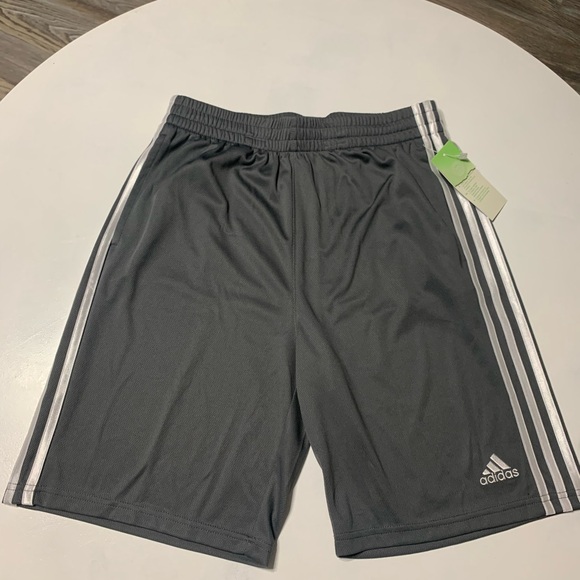 Adidas Boy’s Dark Gray Athletic Shorts - Picture 2 of 2